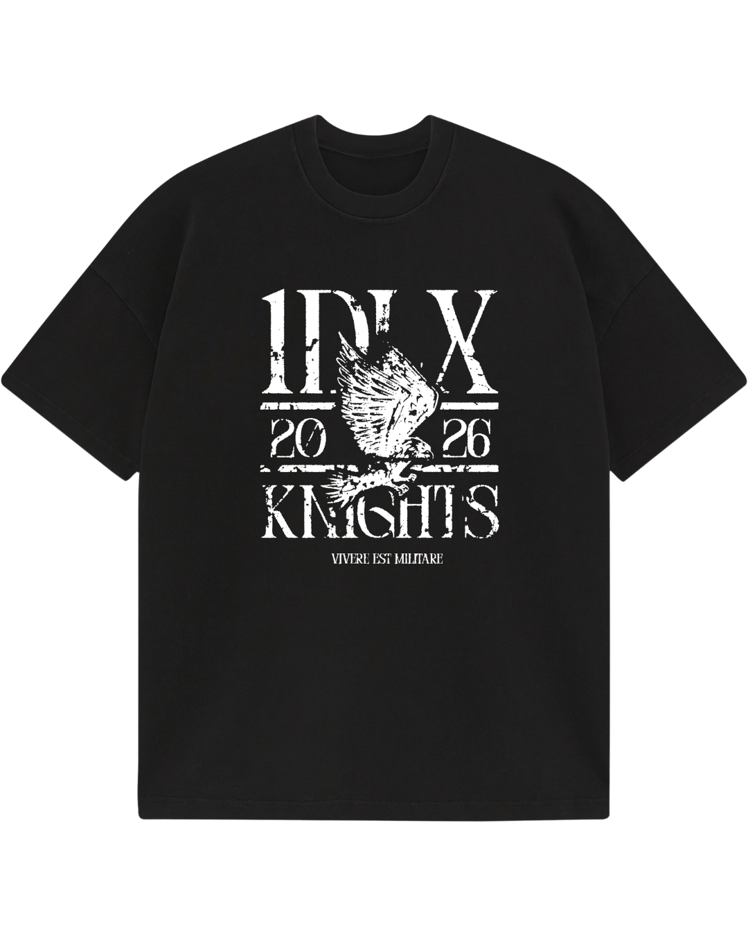 1DELUXE KNIGHTS RAVEN BLACK T-SHIRT