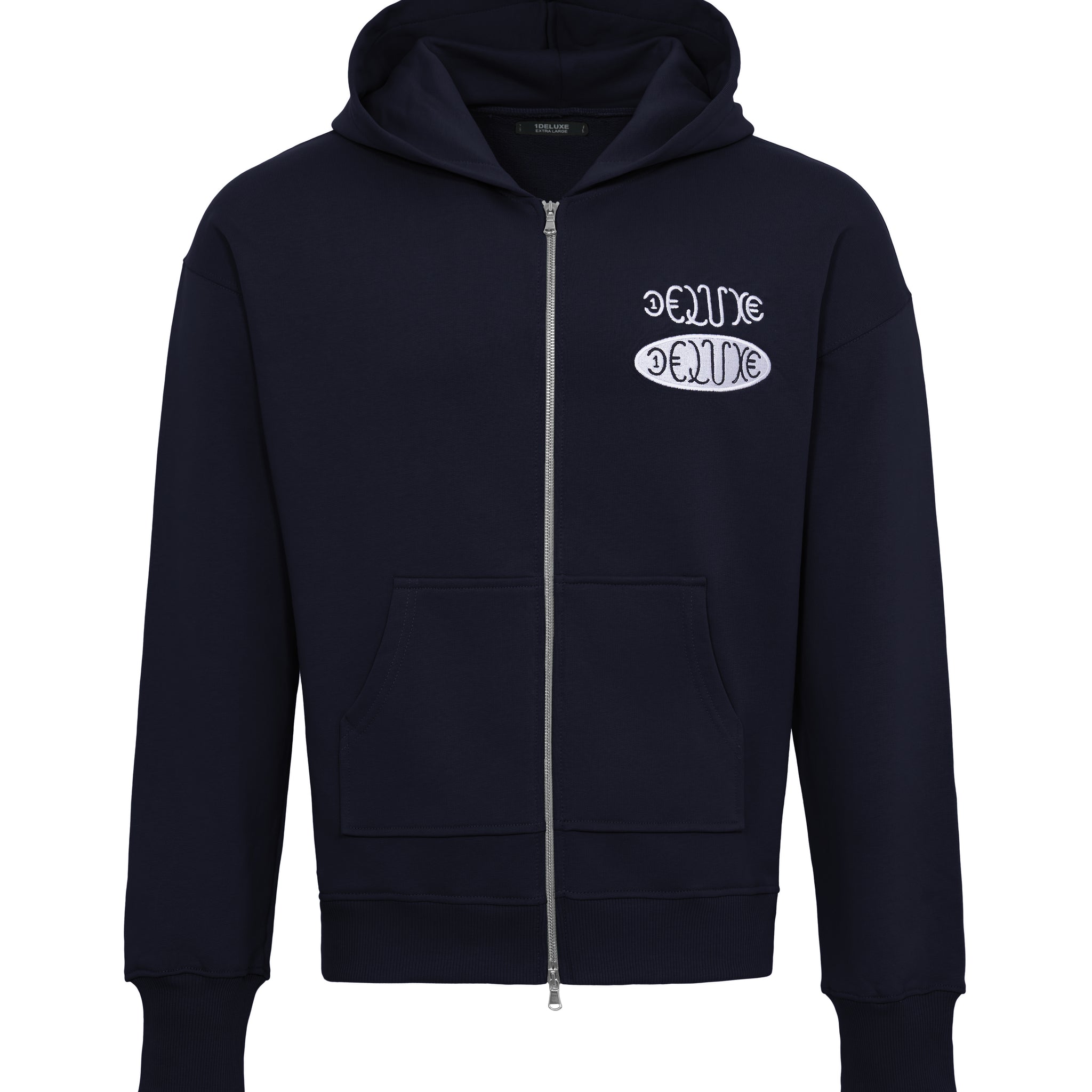 Double Logo Navy Hoodie