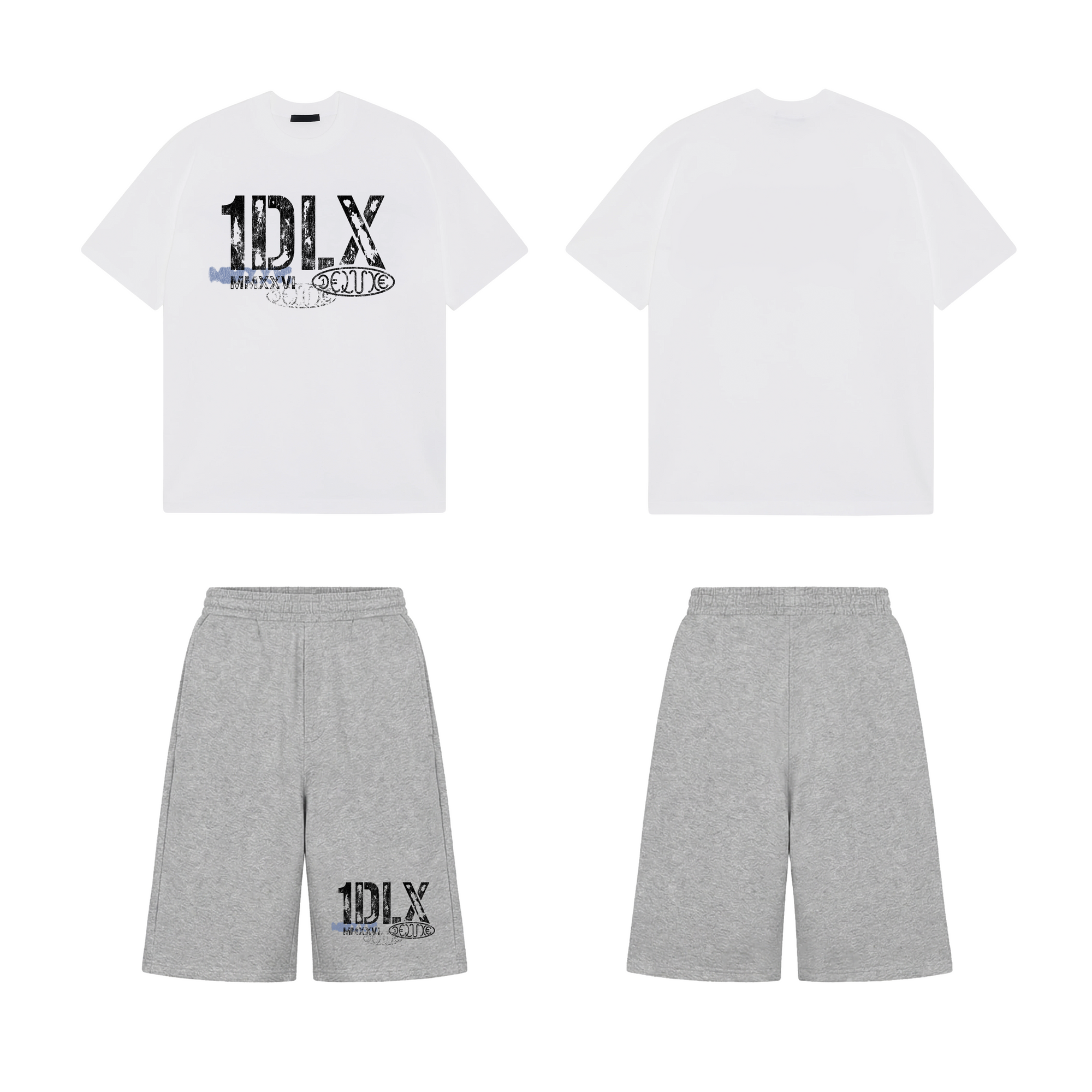 1Deluxe Grey Static Shorts Set