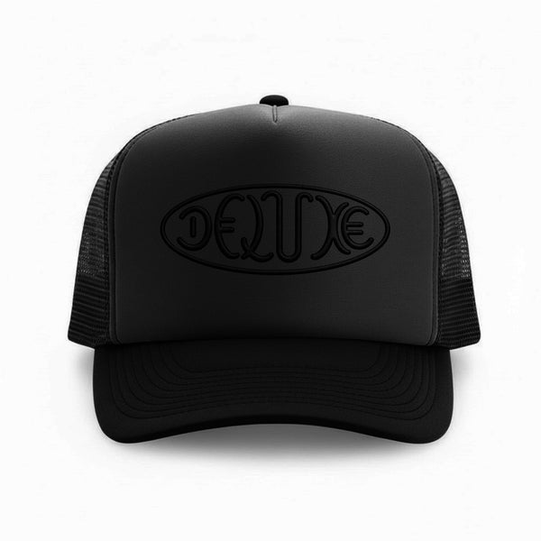 1DELUXE SNAPBACK TRUCKER HAT : BLACK