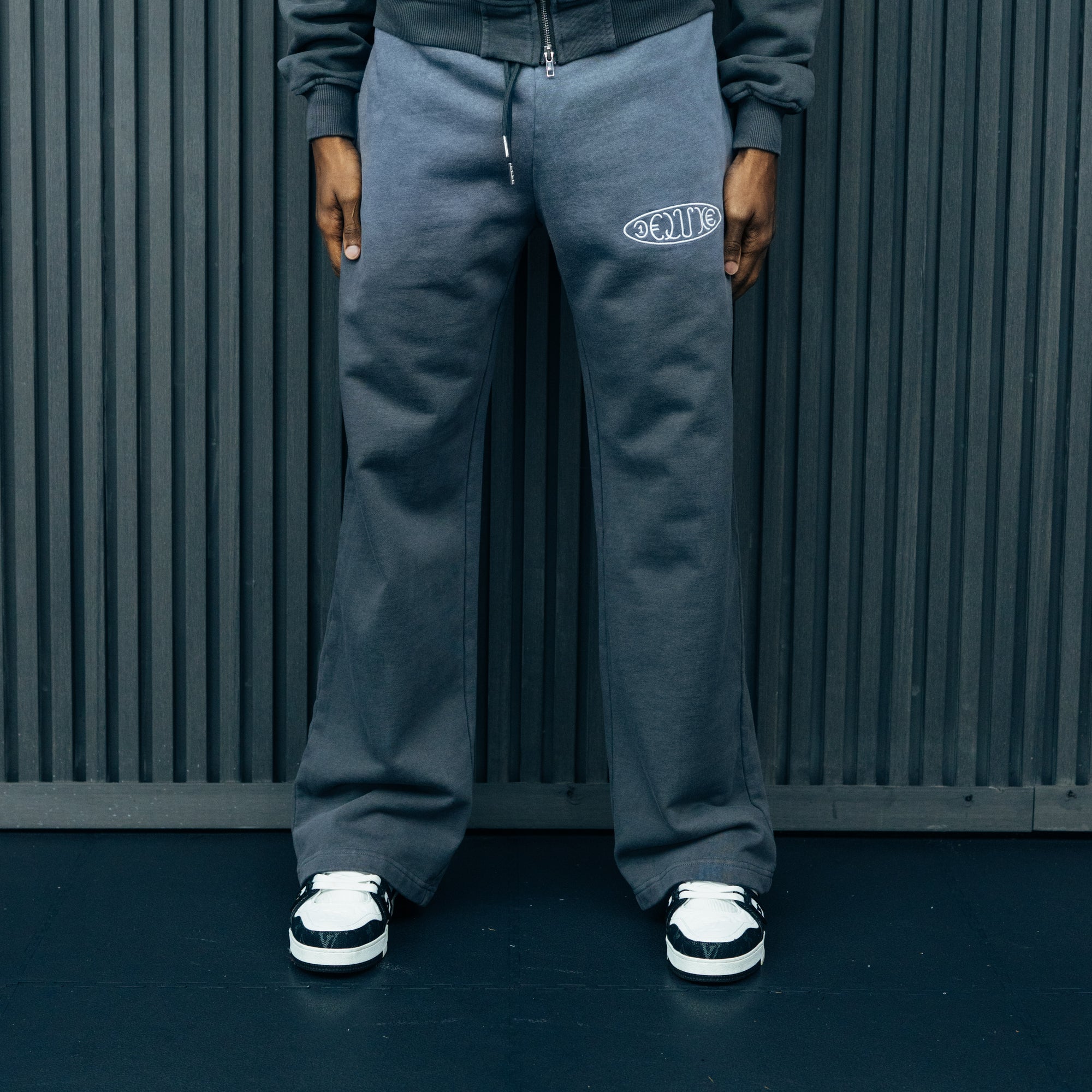 1DELUXE GREY FADE JOGGERS