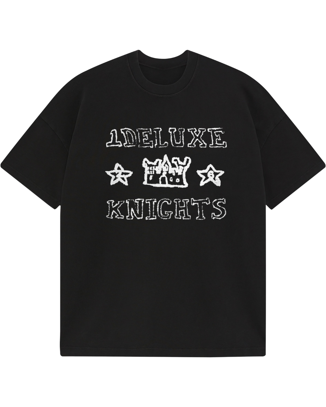 1DELUXE KNIGHTS CASTLE BLACK T-SHIRT