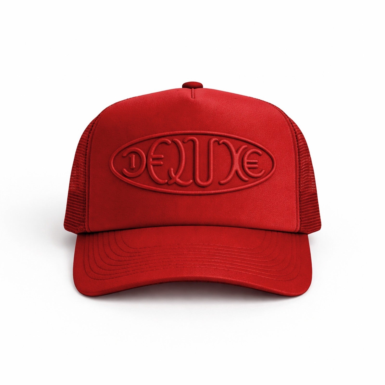 1DELUXE SNAPBACK TRUCKER HAT : RED