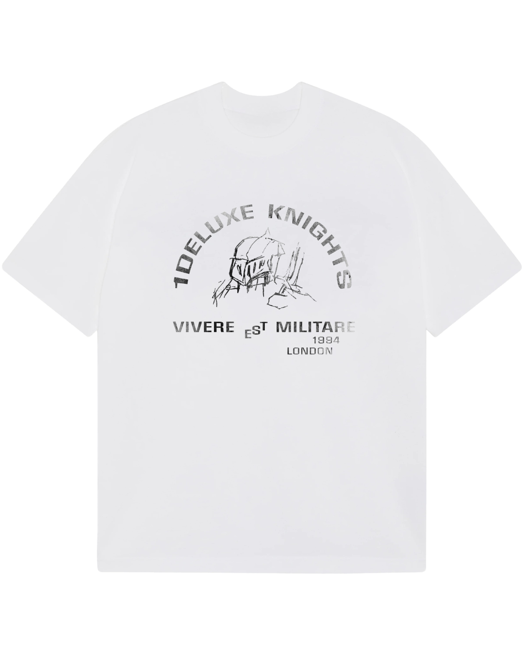 1DELUXE KNIGHTS SKETCH WHITE T-SHIRT