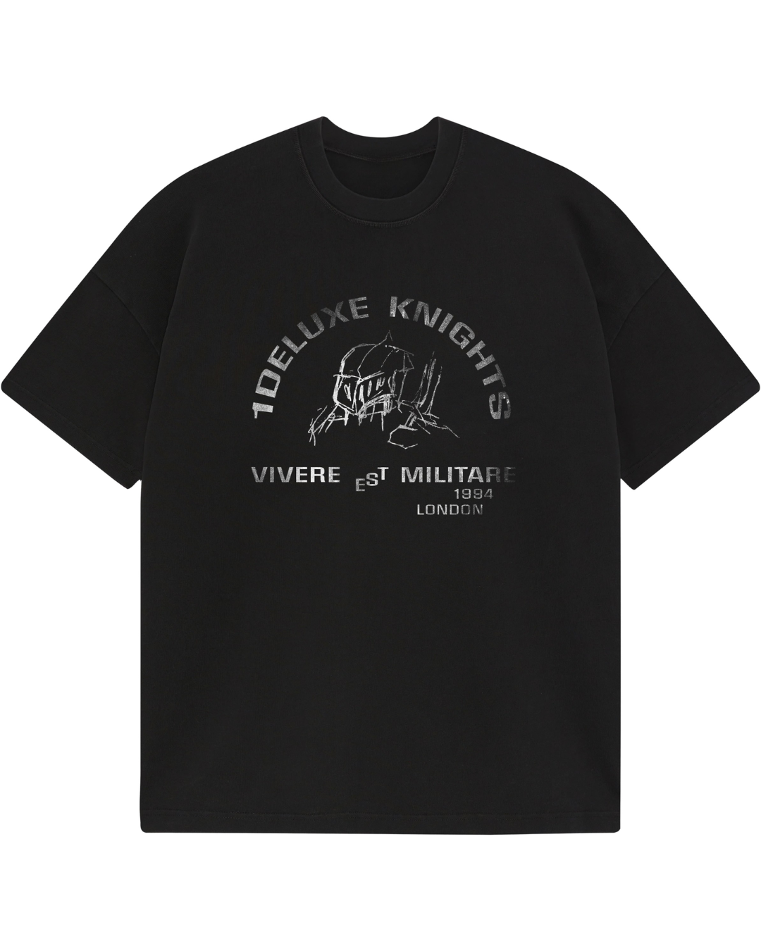 1DELUXE KNIGHTS SKETCH BLACK T-SHIRT