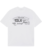 1DELUXE KNIGHTS MULTI PRINT WHITE T-SHIRT