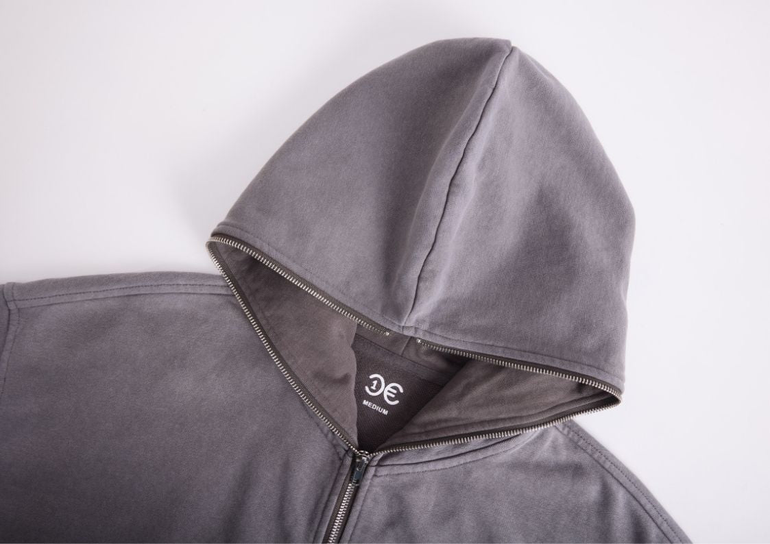 1DELUXE GREY FADE HOODIE