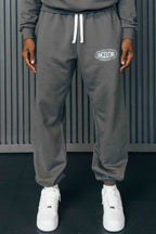 1DELUXE JOGGER BOTTOMS: CHARCOAL GREY