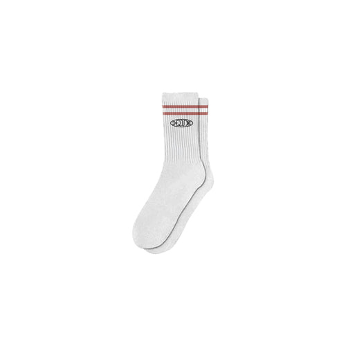 1Deluxe Logo Crew Socks – Ribbed Cotton Blend Socks, Red
