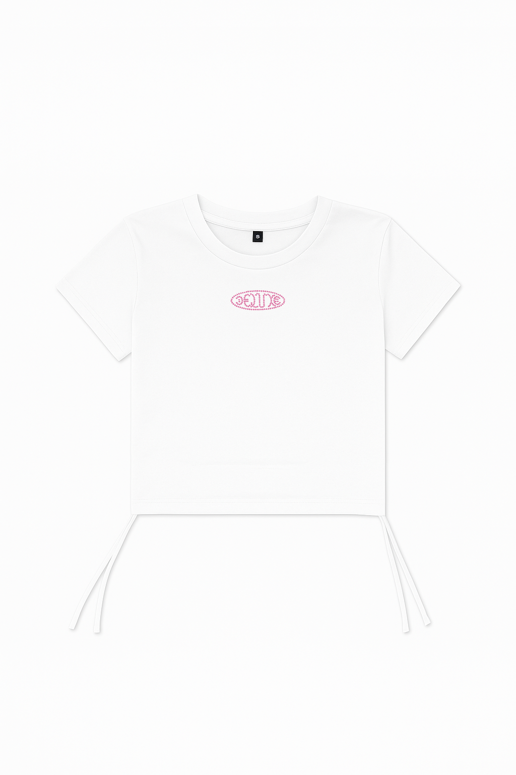 SIDE TIE CROP TOPS: WHITE