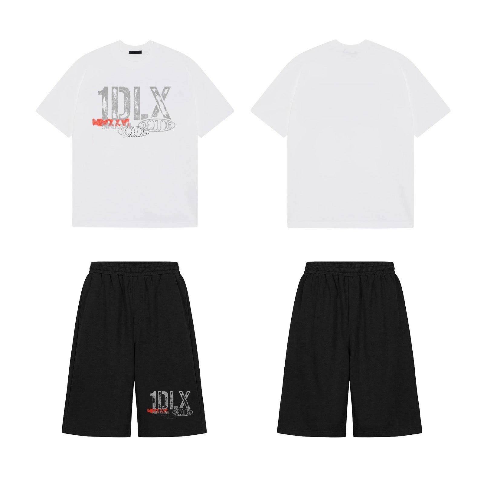 1Deluxe Black Static Shorts Set