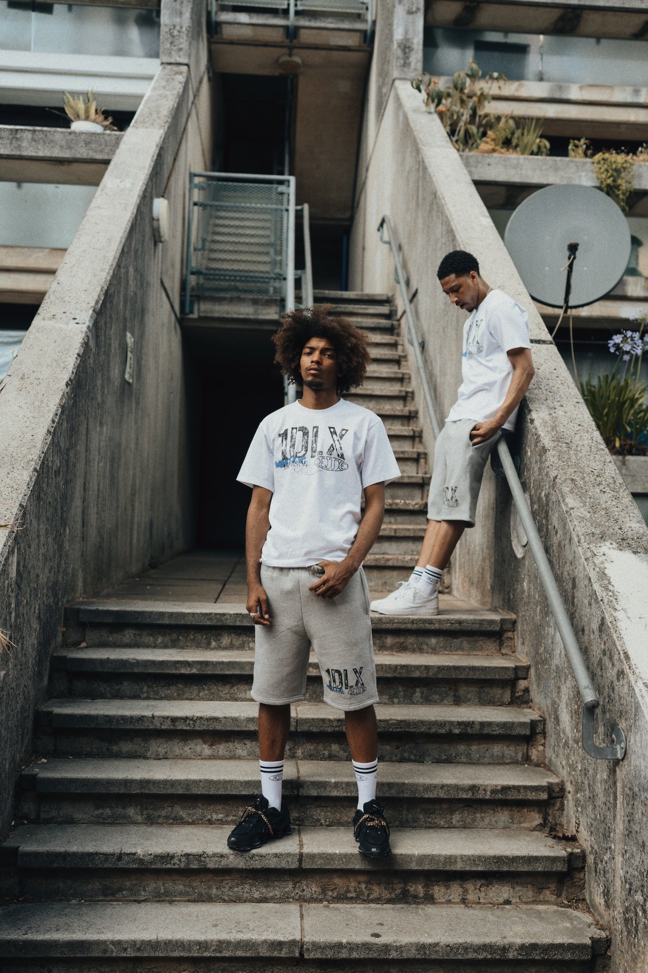 1Deluxe Grey Static Shorts Set