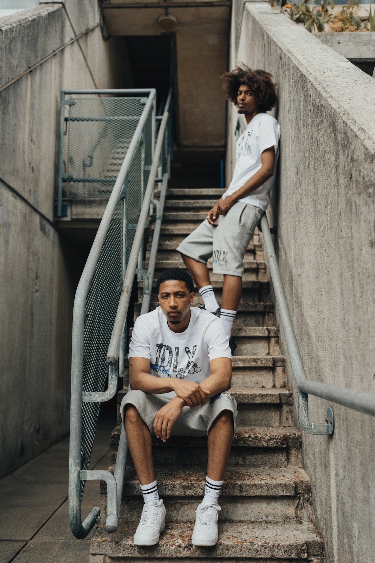 1Deluxe Grey Static Shorts Set