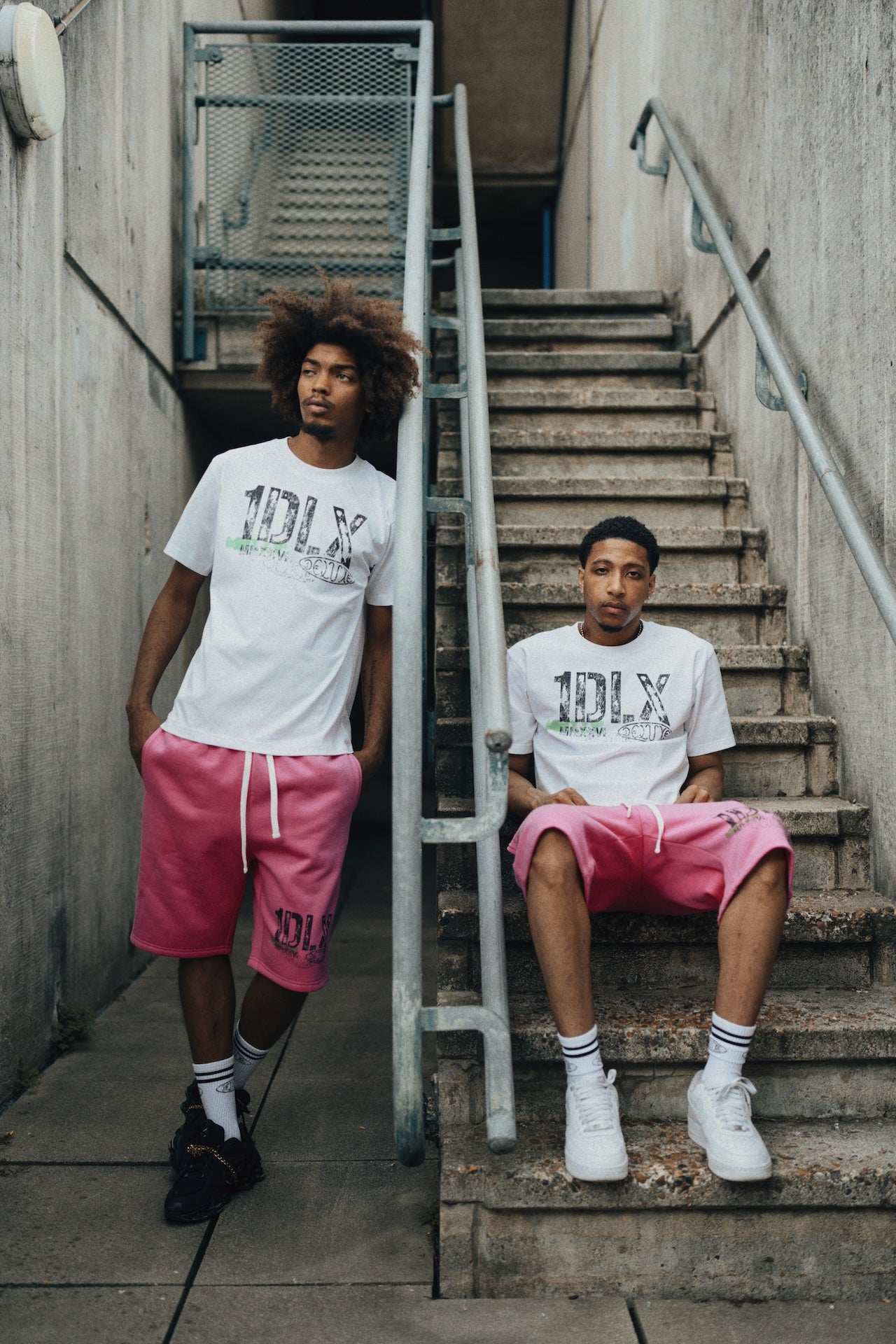 1Deluxe Pink Static Shorts Set