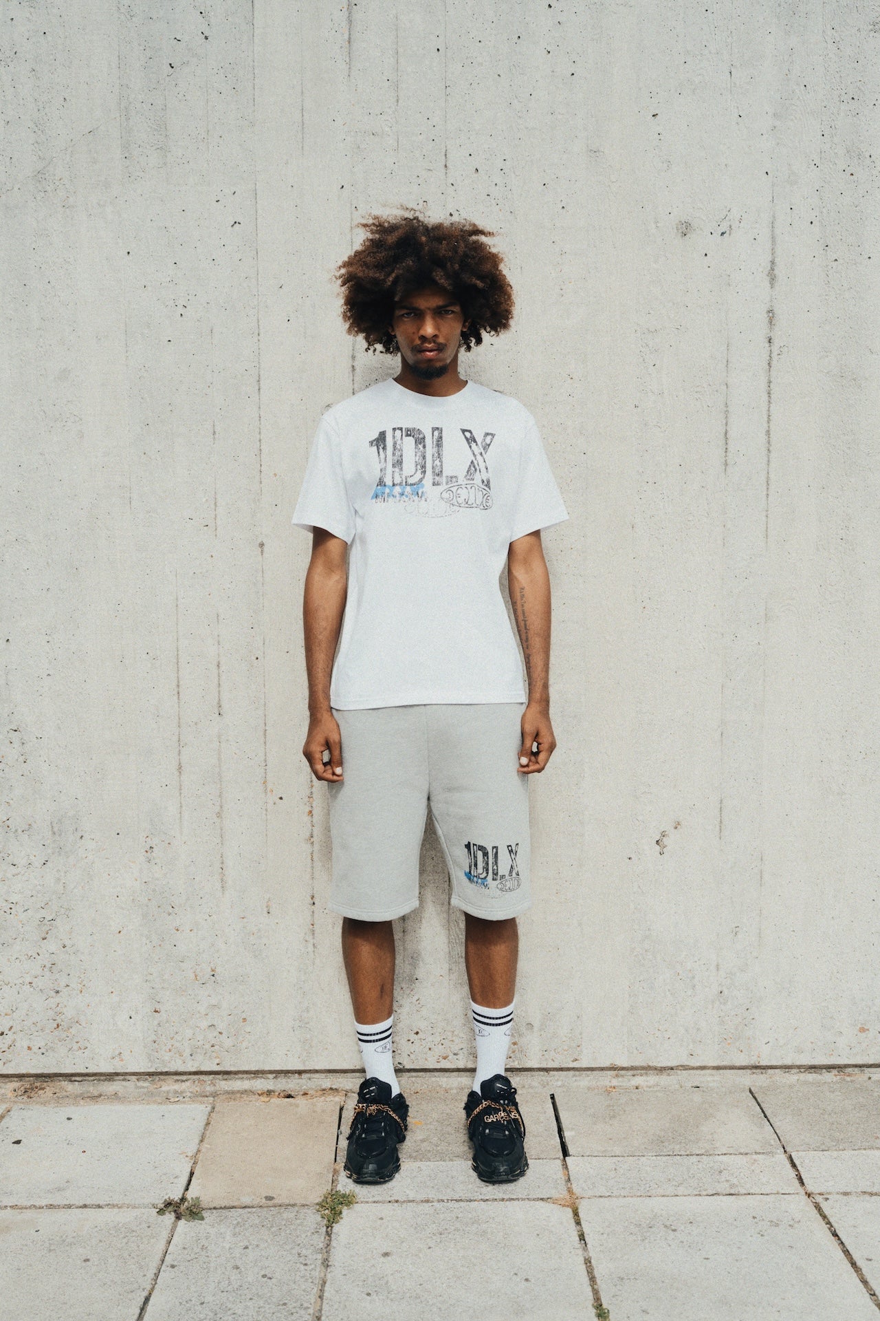 1Deluxe Grey Static Shorts Set
