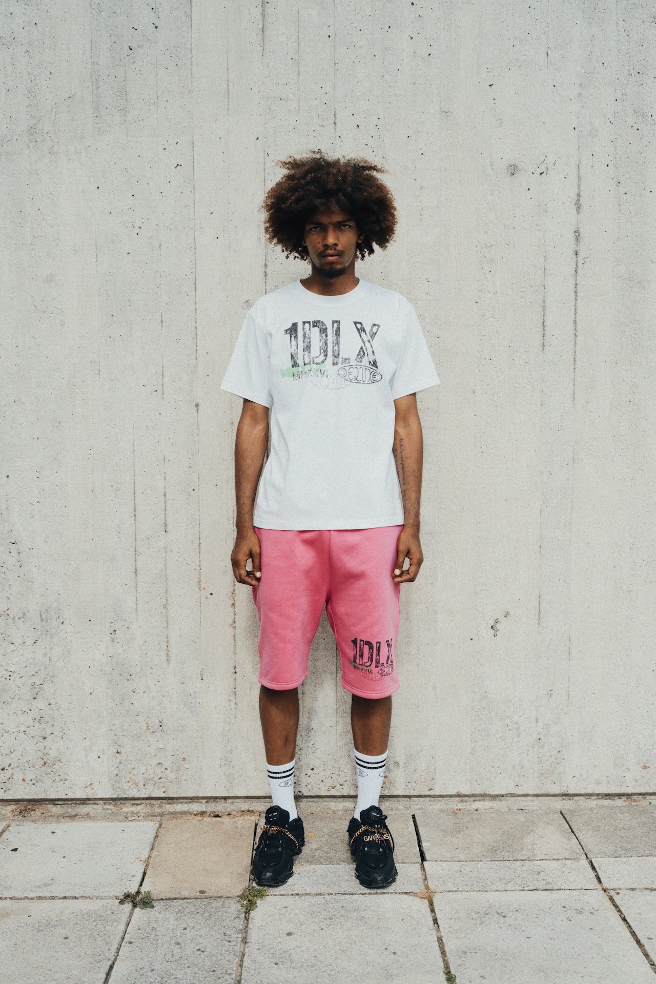 1Deluxe Pink Static Shorts Set