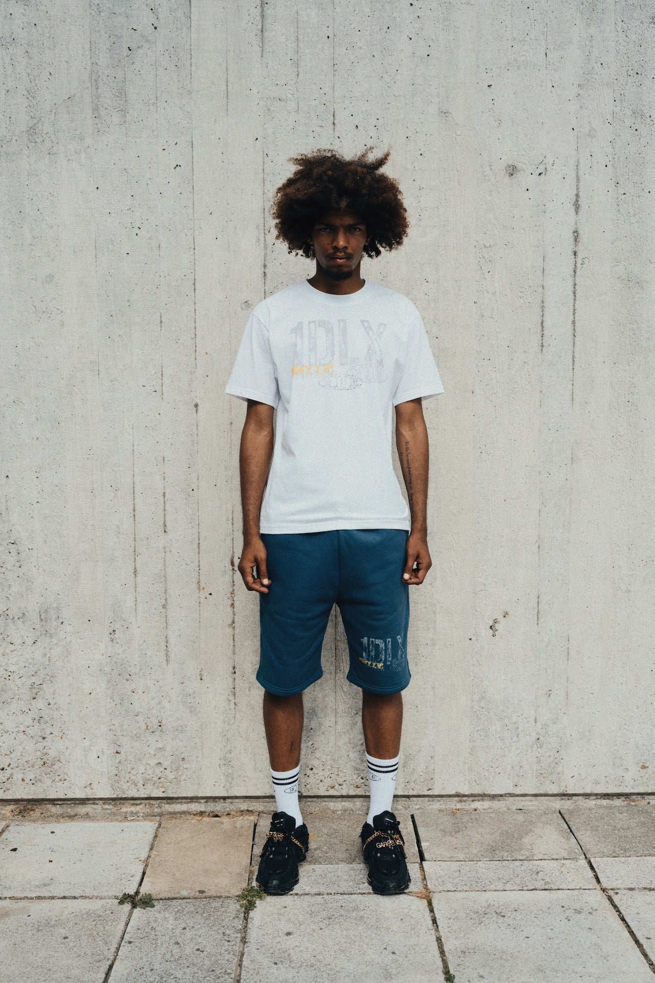 1Deluxe Blue Static Shorts Set