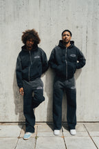 1DELUXE BLACK FADE HOODIE