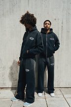 1DELUXE BLACK FADE JOGGERS