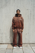 1DELUXE BROWN FADE JOGGERS