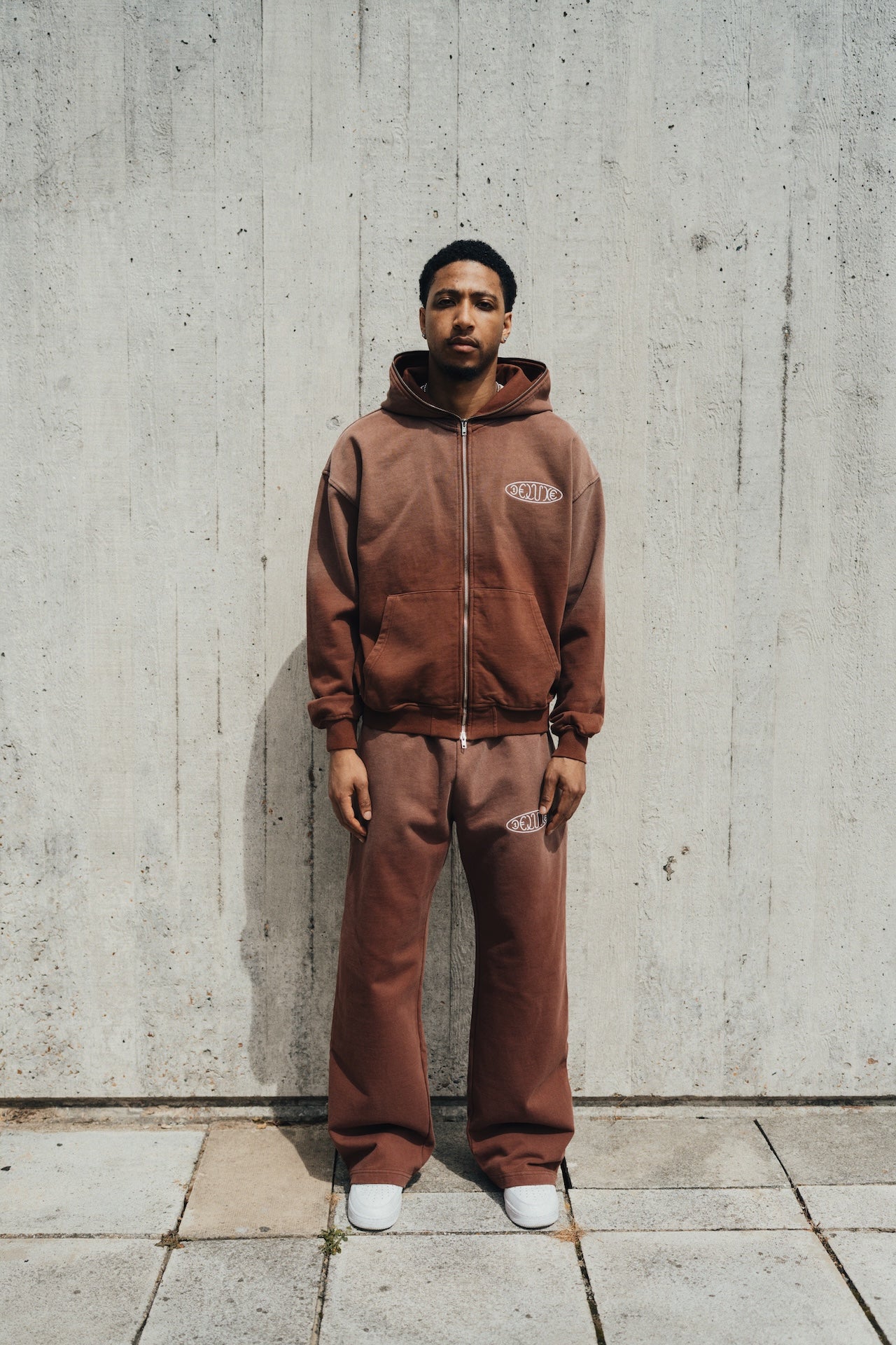 1DELUXE BROWN FADE HOODIE
