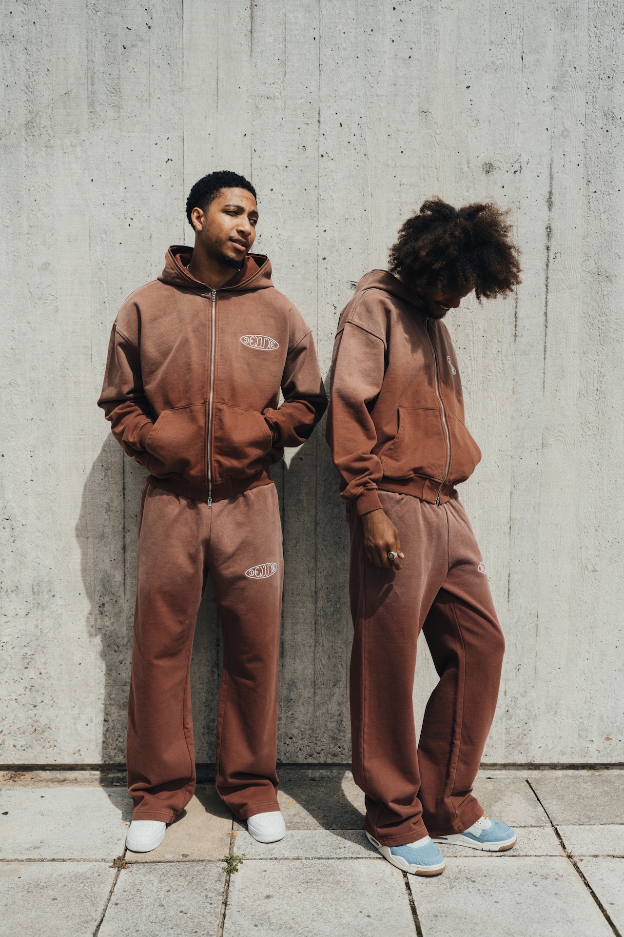 1DELUXE BROWN FADE HOODIE
