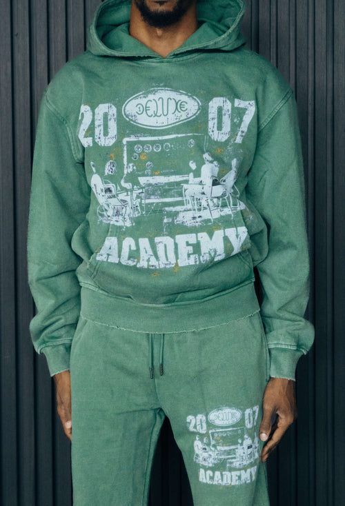 1DELUXE ACADEMY HOODIE : GREEN