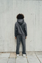 1DELUXE JOGGER BOTTOMS: CHARCOAL GREY