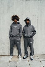1DELUXE JOGGER BOTTOMS: CHARCOAL GREY