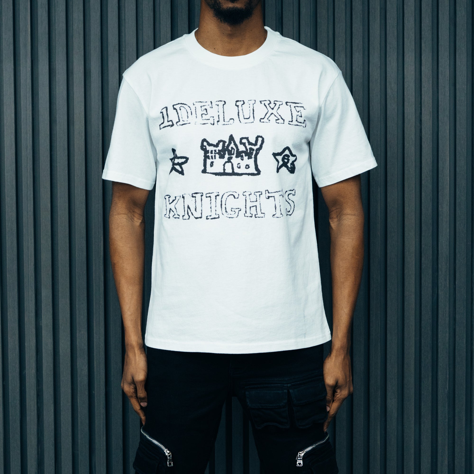 1DELUXE KNIGHTS CASTLE WHITE T-SHIRT