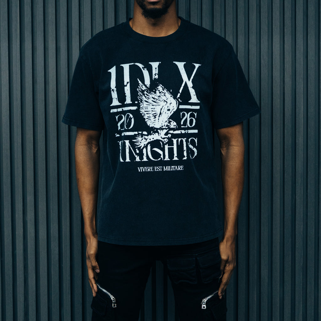 1DELUXE KNIGHTS RAVEN BLACK T-SHIRT