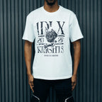 1DELUXE KNIGHTS RAVEN WHITE T-SHIRT