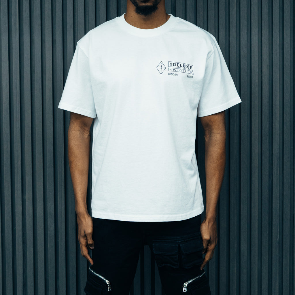 1DELUXE KNIGHTS LONDON WHITE T-SHIRT