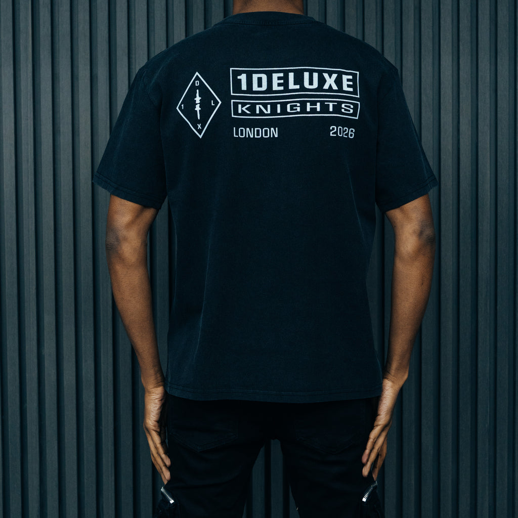 1DELUXE KNIGHTS LONDON BLACK T-SHIRT