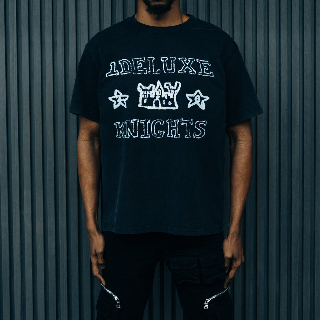 1DELUXE KNIGHTS CASTLE BLACK T-SHIRT
