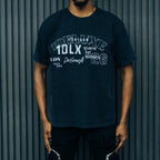 1DELUXE KNIGHTS MULTI PRINT BLACK T-SHIRT