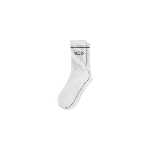 1Deluxe Logo Crew Socks – Ribbed Cotton Blend Socks, Black