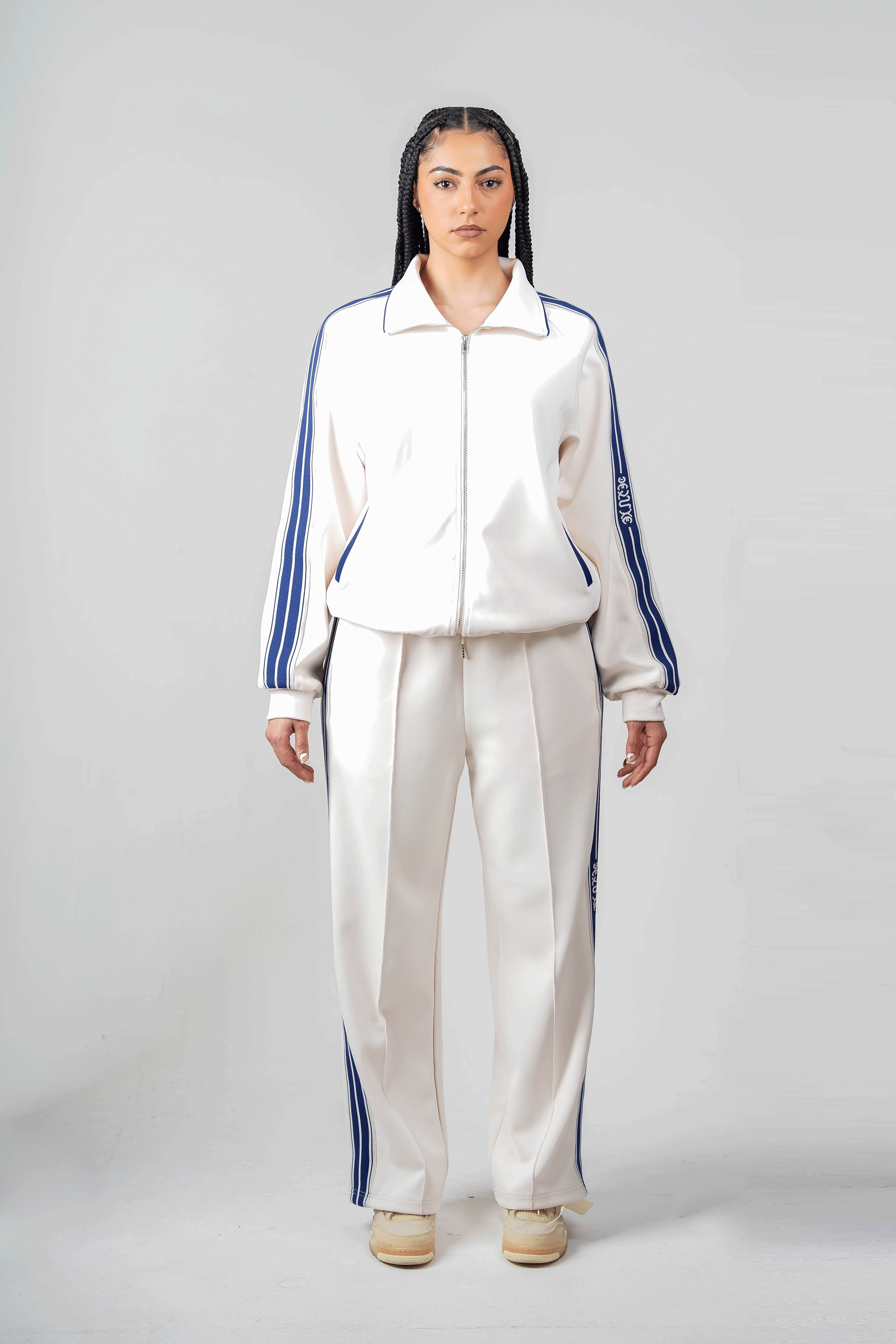 DELUXE MARQUE TRACK JACKET WOMAN : CREAM
