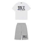 1Deluxe Grey Static Shorts Set