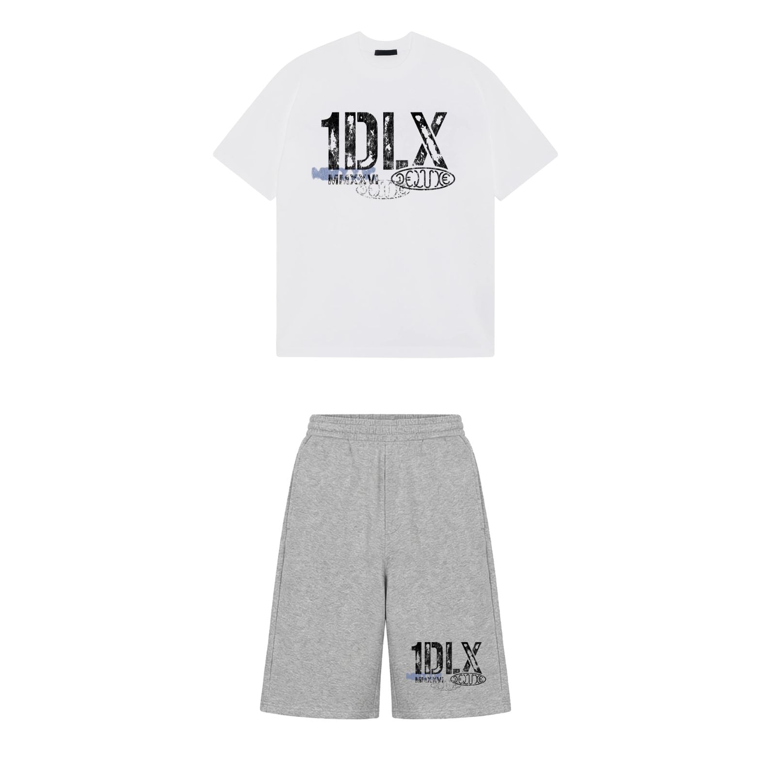 1Deluxe Grey Static Shorts Set