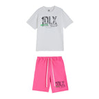 1Deluxe Pink Static Shorts Set