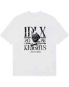 1DELUXE KNIGHTS RAVEN WHITE T-SHIRT